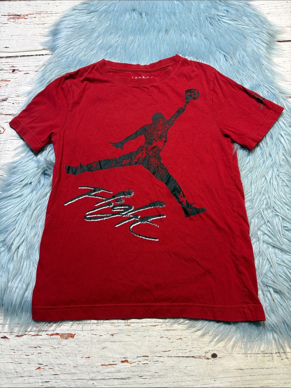 Jordan Red 'Flight' Graphic Short Sleeve Tee sz M